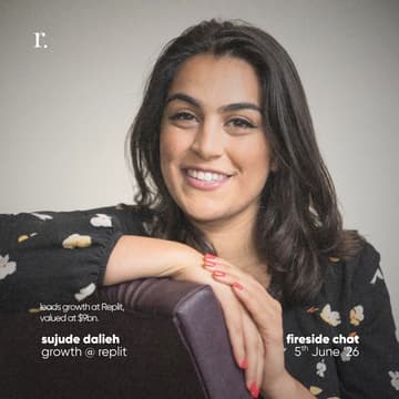 Cover Image for fireside with sujude | head of growth @ Replit
