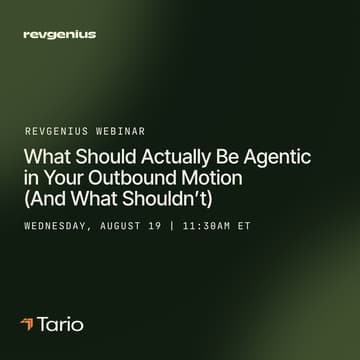 Cover Image for What Should Actually Be Agentic in Your Outbound Motion (And What Shouldn’t)