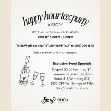 Cover Image for Happy Hour Tox Party Hosted by Ennu Aesthetics