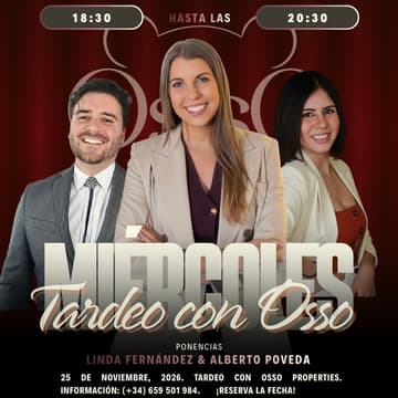 Cover Image for Tardeo con OSSO - Charlas+Vino+Networking