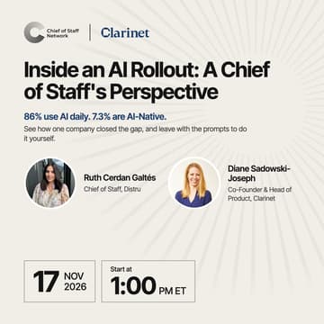 Cover Image for Inside an AI Rollout: A Chief of Staff's Perspective