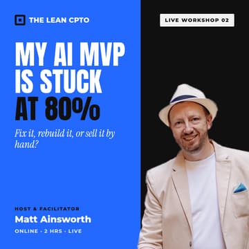 Cover Image for My AI MVP Is Stuck at 80%. Fix It, Rebuild It or Sell It by Hand?