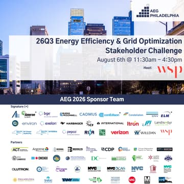 Cover Image for AEG Philadelphia 26Q3 Stakeholder Challenge: Energy Efficiency & Grid Optimization