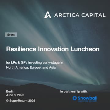 Cover Image for Resilience Innovation Luncheon | Arctica Capital - SuperReturn 2026