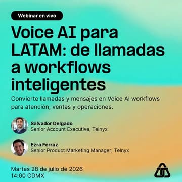 Cover Image for Voice AI para LATAM: de llamadas a workflows inteligentes