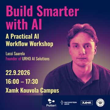 Cover Image for Build Smarter with AI: A Practical AI Workflow Workshop with Lassi Saarela
