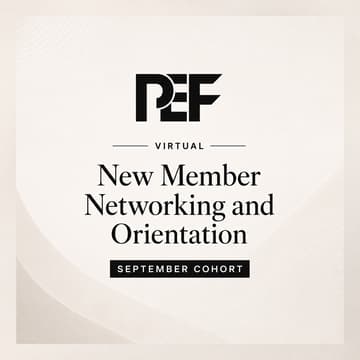 Cover Image for PEF Virtual: New Member Networking and Orientation - September Cohort