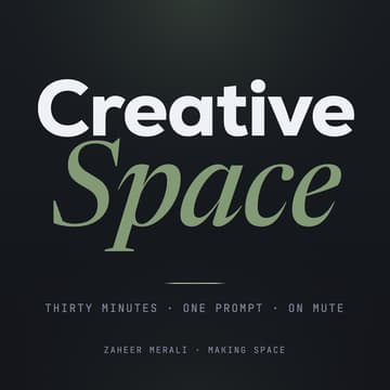 Cover Image for Creative Space - 30mins for quiet work, +30mins optional debrief
