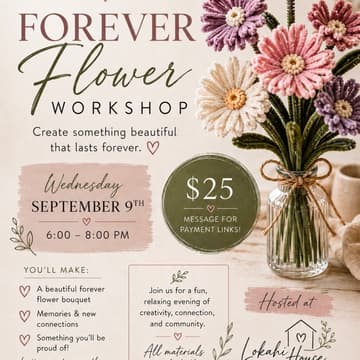Cover Image for Forever Flower Workshop