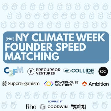 Cover Image for (pre)NY Climate Week Founder Speed Matching