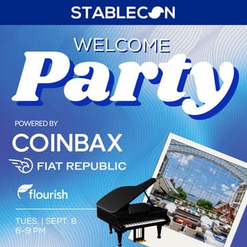 Cover Image for Stablecon Welcome Party Hosted by Coinbax and Fiat Republic