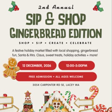 Cover Image for 2nd Annual Sip & Shop: Gingerbread Edition