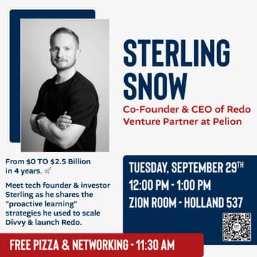 Cover Image for Elkington Founder Speaker Series - Sterling Snow, Co-Founder & CEO of Redo