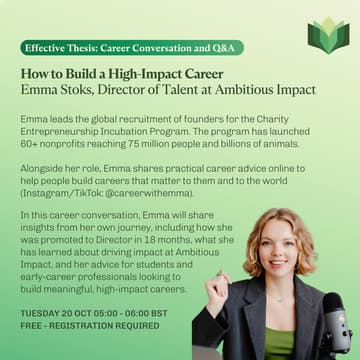 Cover Image for Career Conversation with Emma Stoks, Director of Talent at Ambitious Impact