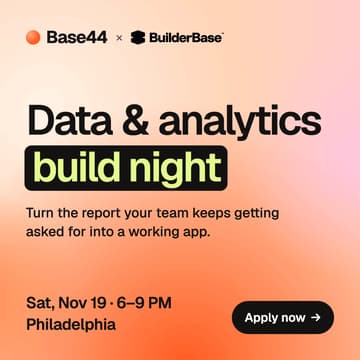 Cover Image for Base44 - Data & analytics build night