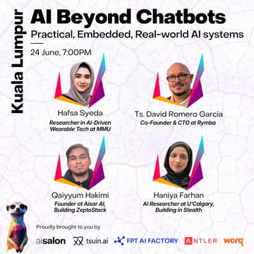 Cover Image for AI Salon KL – AI Beyond Chatbots: Practical, Embedded, Real-world AI Systems