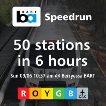 Cover Image for Anniversary BART Speedrun (with BART representatives!)