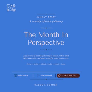 Cover Image for Sunday Reset: The Month in Perspective