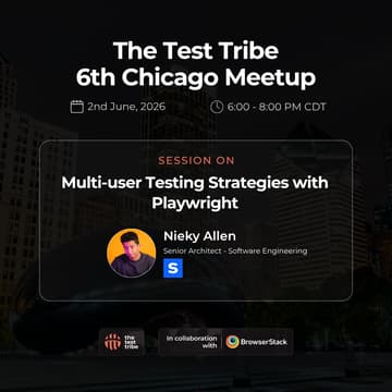 Cover Image for Multi-user Testing Strategies with Playwright | 5th Chicago Meetup