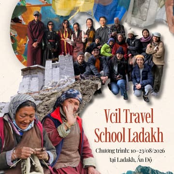 Cover Image for Vcil Travel School Ladakh IX (08/2027): DU LỊCH TỈNH THỨC & LỐI SỐNG BỀN VỮNG tại TIỂU TÂY TẠNG
