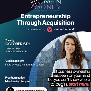 Cover Image for Entrepreneurship Through Acquisition | Presented by Venture For Canada