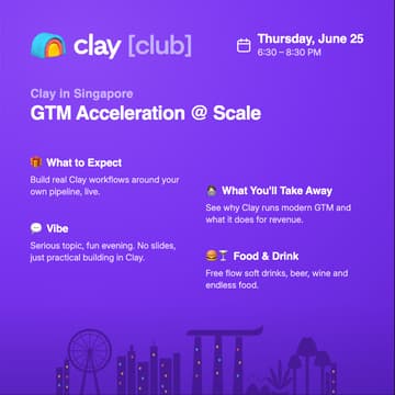 Cover Image for Clay in Singapore: GTM Acceleration @ Scale