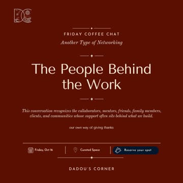 Cover Image for Friday Coffee Chat | Another Type of Networking