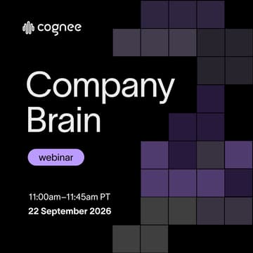Cover Image for Meet cognee. Learn how to build a Company Brain.