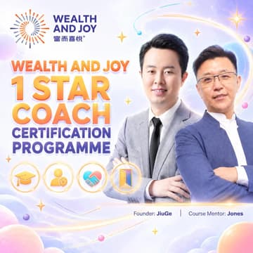 Cover Image for Wealth And Joy 1-Star Coach Certification (8 Jan - 20 Feb)