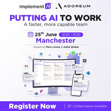 Cover Image for Putting AI to Work - Manchester - by Implement AI