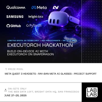 Cover Image for ExecuTorch with Meta & Qualcomm @ The Web Data Loft
