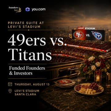 Cover Image for PRIVATE SUITE AT LEVI’S STADIUM: 49ers vs. Titans | Funded Founders & Investors