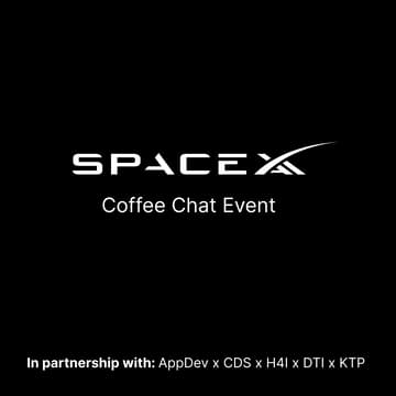 Cover Image for AppDev x CDS x H4I x DTI x KTP Coffee Chat Event (Sponsored by SpaceXAI)