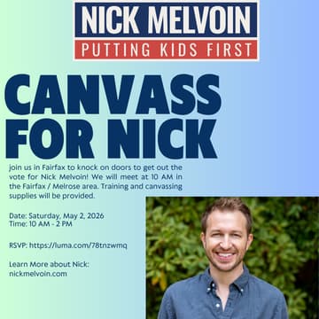 Cover Image for Canvassing Kickoff! (Fairfax / Melrose Area)