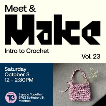Cover Image for Meet & Make #23 – Initiation au crochet 👛