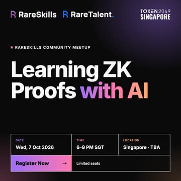 Cover Image for Learning ZK Proofs with AI | RareSkills Web3 Developer Community Meetup