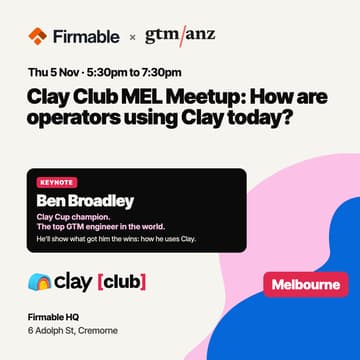 Cover Image for Clay Club MEL Meetup: How are operators using Clay today?