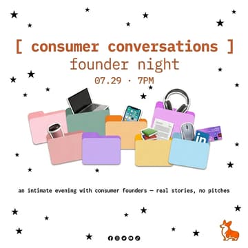 Cover Image for consumer conversations: founder night