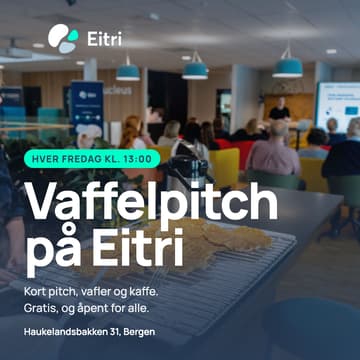 Cover Image for Fredagsvaffel med DOBBEL vaffelpitch på Eitri: Eldre og unge - SAMMEN med Henriette Østensen i JOY