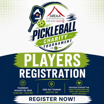 Cover Image for AREAA Pickleball Charity Tournament 2026- Secondary Player Registration Link