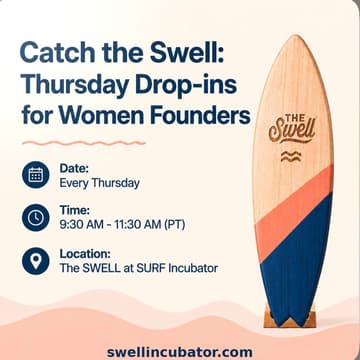 Cover Image for Catch the SWELL: Thursday Drop-in for Women Founders