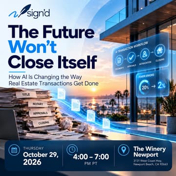 Cover Image for The Future Won’t Close Itself: How Sign’D AI Is Transforming Mortgage Execution