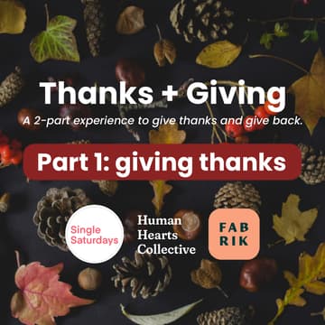 Cover Image for Thanks + Giving (part 1: giving thanks)