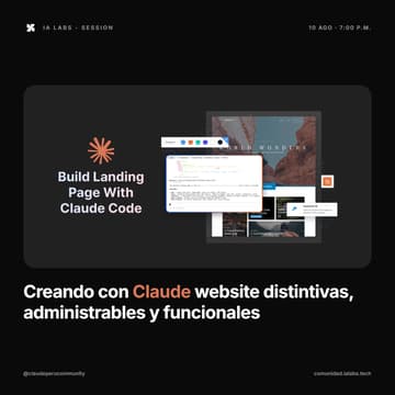 Cover Image for Creando con Claude website distintivas, administrables y funcionales