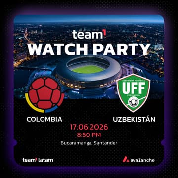 Cover Image for Team1 Watch Party 🔺 Colombia vs Uzbekistán