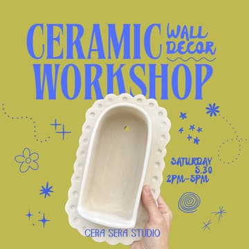 Cover Image for Ceramic Wall Decor Workshop with Cera Sera Studio