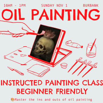 Cover Image for Oil Painting Class - Still Life Skull (Día de los Muertos Themed)