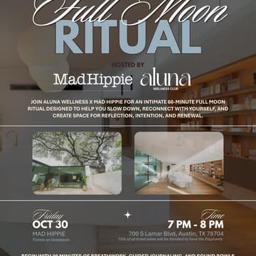 Cover Image for Aluna Full Moon Ritual x Mad Hippie *Paid Event/ RSVP link in the description