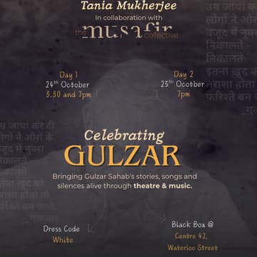 Cover Image for Celebrating Gulzar | 24th October, 3.30pm