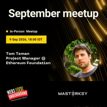 Cover Image for Monthly Meetup of the Web3 Developers Underground community